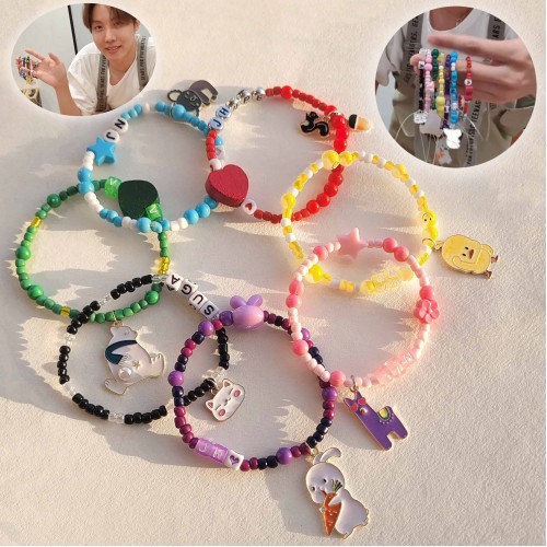 JHope: Tasarım Charmlı Boncuk Bileklik